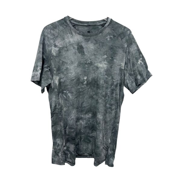 Lululemon Men T-shirt Crew Neck Tie Dye Gray Size L Tee Better Everyday L98-020 - Picture 5 of 8